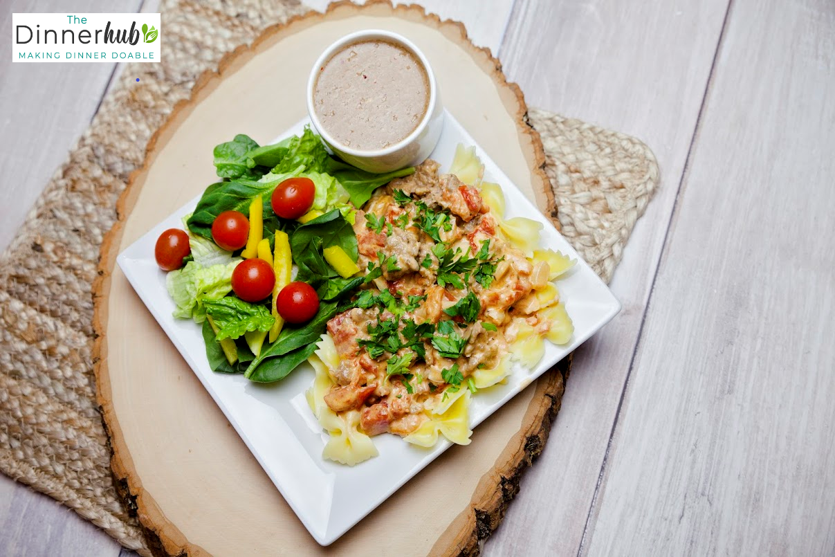 Vegetarian Italian Pasta & Green Salad w/ Vinaigrette